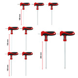 EINHELL Werkzeug-Pad T-Griff-Sechskant-Schraubendreher, in E-Case-Einleger schwarz/rot, 9-teilig, H2 - H10, Kugelkopf