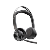 HP Poly Poly Voyager Focus 2 USB-C-C Headset schwarz, Microsoft Teams zertifiziert, USB-C/-A Adapter, Ladestation