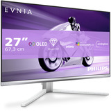 Philips Evnia 27M2N8500 QD-OLED, Gaming-Monitor 67.3 cm (26.5 Zoll), weiß, QHD, HDMI, DP, G-Sync-komp., Free-Sync, KI-Ambiglow, 360Hz Panel
