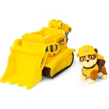 Spin Master Paw Patrol - Baustellen-Fahrzeug mit Rubble-Figur, Spielfahrzeug gelb