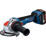 Bosch Professional X-LOCK Akku-Winkelschleifer GWX 18V-11 S Professional solo, 18Volt blau/schwarz, ohne Akku und Ladegerät, Ø 125mm, in L-BOXX