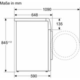 Bosch WGB244A40 Serie 8, Waschmaschine weiß/schwarz, i-Dos