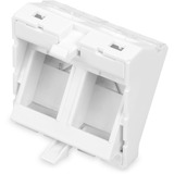 Digitus Frontplatte 2Port abgewinkelt, für Rahmen DN-93802-5-SH, Blende weiß, 45x45mm