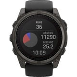 Garmin fēnix 8 - 51 mm, Solar, Sapphire, Smartwatch Carbongrau, Silikon-Armband, Edelstahl