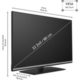 JVC LT-32VDF5455, LED-Fernseher 80 cm (32 Zoll), schwarz, FullHD, Tripple Tuner, VIDAA TV