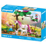 PLAYMOBIL 71839 Magic Unicorns: Einhorn-Stall für Mama und Fohlen, Konstruktionsspielzeug 