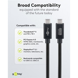 goobay USB4 Version 2.0 Kabel, USB-C Stecker > USB-C Stecker, 80Gbit/s schwarz, 1,2 Meter, Laden mit bis zu 240 Watt