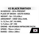 COBI K2 Black Panther, Konstruktionsspielzeug Maßstab 1:72