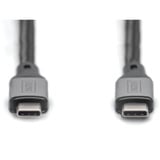 Digitus USB4 Gen 2x2 Kabel, USB-C Stecker > USB-C Stecker, 20Gbit/s schwarz/grau, 3 Meter, PD 3.0, Laden mit 60 Watt