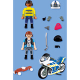 PLAYMOBIL 72079 City Action Verfolgungsjagd mit Motorrad, Konstruktionsspielzeug 
