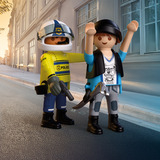 PLAYMOBIL 72079 City Action Verfolgungsjagd mit Motorrad, Konstruktionsspielzeug 