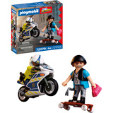 PLAYMOBIL 72079 City Action Verfolgungsjagd mit Motorrad, Konstruktionsspielzeug 