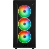 Sharkoon TG6M RGB Generalüberholt, Tower-Gehäuse schwarz, Seitenteil aus gehärtetem Glas