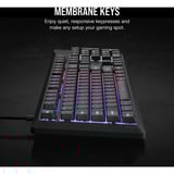 Corsair K55 CORE RGB, Gaming-Tastatur schwarz, DE-Layout, Rubberdome