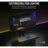 Corsair K55 CORE RGB, Gaming-Tastatur schwarz, DE-Layout, Rubberdome