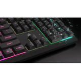 Corsair K55 CORE RGB, Gaming-Tastatur schwarz, DE-Layout, Rubberdome