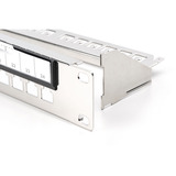 Digitus Modulares Patchpanel, 24 RJ-45 Ports silber, 1 HE, Rack Mount, geschirmt