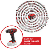 EINHELL Akku-Bohrschrauber TC-CD 18/35 Li - Solo, 18Volt rot/schwarz, ohne Akku und Ladegerät