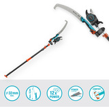 GARDENA Baumschere und Strauchschneider StarCut Pro L Set grau/orange, 175cm - 400cm, T-Griff, Set mit StarCut Säge