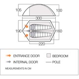 Vango Tunnelzelt Blade 200 grün, mit Vorraum für Gepäck, Modell 2024