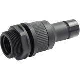 Alphacool ES Schnellverschlusskupplung G1/4 IG PushIn Male, Verbindung schwarz, Schottverschraubung