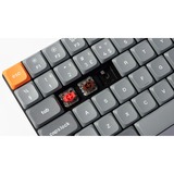 Keychron K3 Max, Gaming-Tastatur grau/orange, DE-Layout, Gateron Low Profile 2.0 Mechanical Red, Hot-Swap, Aluminiumrahmen, RGB