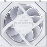 Lian Li UNI FAN SL-INF LCD FLEX 120 Wireless, Gehäuselüfter weiß,  3er Pack mit LCD FLEX Receiver, 120 mm