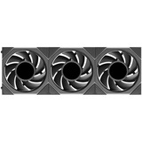 Lian Li UNI FAN TL LCD FLEX 120 Wireless, Gehäuselüfter schwarz, 3er Pack mit LCD-Flex-Empfänger, 124 mm