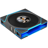 Lian Li UNI FAN TL LCD FLEX 120 Wireless, Gehäuselüfter schwarz, 3er Pack mit LCD-Flex-Empfänger, 124 mm