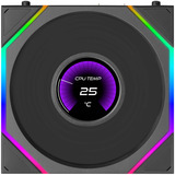 Lian Li UNI FAN TL LCD FLEX 120 Wireless, Gehäuselüfter schwarz, 3er Pack mit LCD-Flex-Empfänger, 124 mm