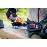 Metabo MS 18 LTX 15 (600856840) Akku-Gehölzsäge, 18 Volt, Kettensäge grün/schwarz, ohne Akku und Ladegerät, in metaBox