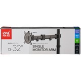One for all Universal-Monitorarm DM 2110, Monitorhalterung schwarz, für 33 - 81cm (13" - 32") Monitore