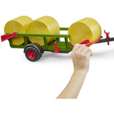 bruder Rundballensammler mit 3 Rundballen, Modellfahrzeug 