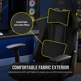 Corsair TC100 RELAXED Gaming-Stuhl schwarz, Soft Fabric