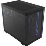 FSP M580 Plus, Tower-Gehäuse schwarz, Tempered Glass