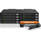 Icy Dock Though Armor MB998V4P-B , Wechselrahmen schwarz, 8-Bay U.2/U.3 NVMe SSD PCIe 4.0