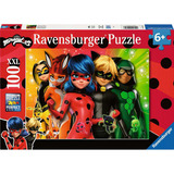 Ravensburger Kinderpuzzle - Ladybug en mission 100 Teile