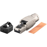 goobay CAT 8.1 feldkonfektionierbarer RJ-45 Stecker, STP Metallgehäuse