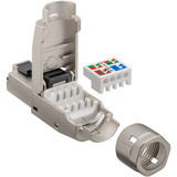 goobay CAT 8.1 feldkonfektionierbarer RJ-45 Stecker, STP Metallgehäuse