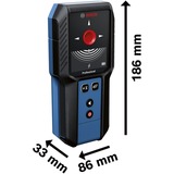 Bosch Professional Ortungsgerät GMS 120-27 Professional blau/schwarz, mit Schutztasche und Li‑Ionen-Akku 3,7V 1,0Ah
