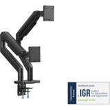Digitus Dual Monitorhalterung, 2x 45", 2x 20 kg schwarz