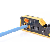 Digitus Multimodulares Crimpwerkzeug, Pass through, Crimpzange gelb, Inkl. Kabelschneider und Abisolierer, Metallausführung