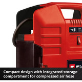 EINHELL Akku-Koffer-Kompressor TE-AC 36/8 Li OF Set - Solo, 36Volt (2x18V) rot, ohne Akku und Ladegerät