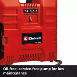 EINHELL Akku-Koffer-Kompressor TE-AC 36/8 Li OF Set - Solo, 36Volt (2x18V) rot, ohne Akku und Ladegerät