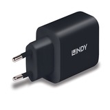 Lindy Ladegerät 65 Watt USB-C GaN Charger schwarz, 1x USB-C PD 3.0, GaN, PPS