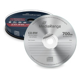 MediaRange CD-RW 700 MB, CD-Rohlinge 12fach, 10 Stück