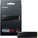 Samsung 9100 PRO Heatsink 4 TB, SSD PCIe 5.0 x4, NVMe 2.0, M.2 2280