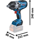 Bosch PRO Akku-Schlagschrauber BITURBO GDS 18V-1050 H Professional, 18Volt blau/schwarz, 2x Akku ProCORE18V 8,0Ah, 3/4", in L-BOXX