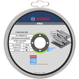 Bosch PRO Stainless Steel and Metal Trennscheibe, Ø 125mm 10 Stück, Bohrung 22,23mm, WA 60 T BF, gerade