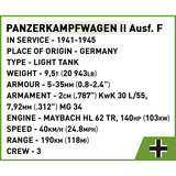 COBI Panzerkampfwagen II Ausf. F, Konstruktionsspielzeug Maßstab 1:28